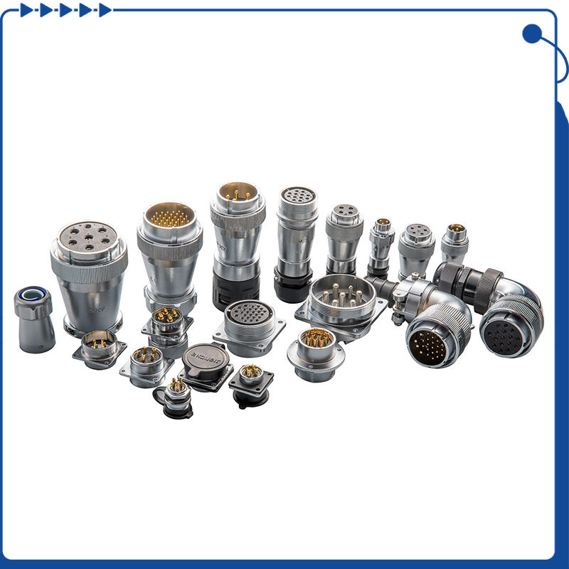 Conector impermeable redondo de metal