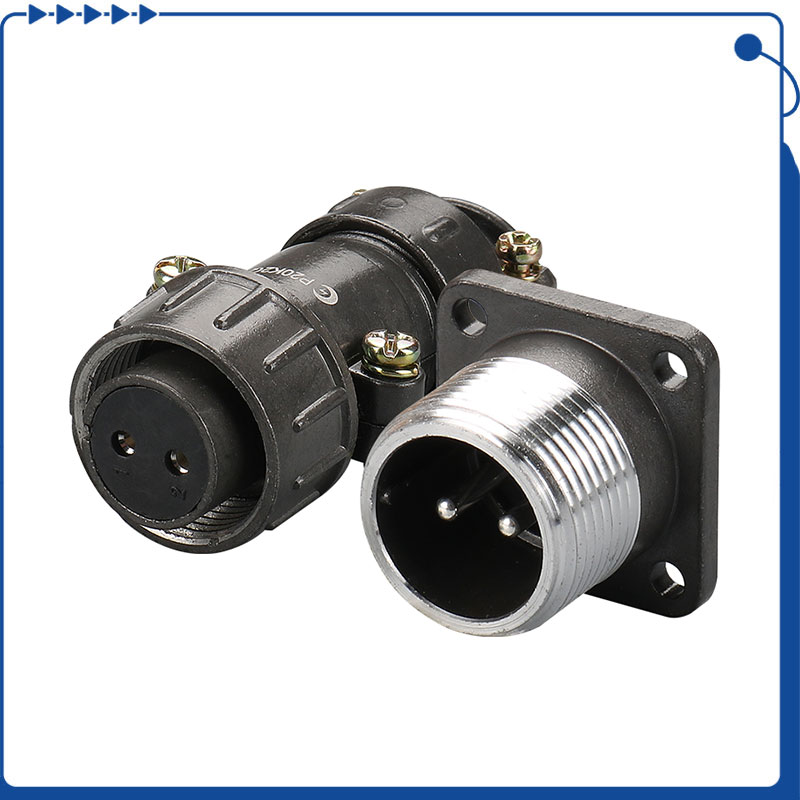 Conector circular de aviación metálica y enchufe